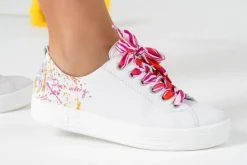 Remonte Damen Sneaker bunte Schnürsenkel weiß S12 D0900-82