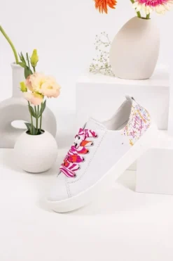 Remonte Damen Sneaker bunte Schnürsenkel weiß S12 D0900-82