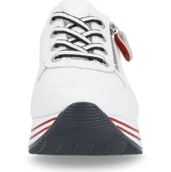 Remonte Damen Sneaker Leder Wechselfußbett Plateausohle weiß S14 D1312-82