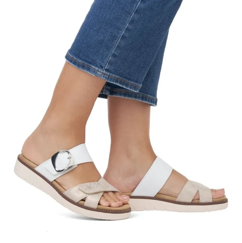 Remonte Pantolette Wechselfußbett rosegold - weiß S14 D2048-90