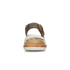 Remonte Sandale Leder Klettverschluss grün weiß R6853-54