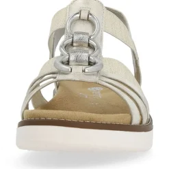 Remonte Sandale Wechselfußbett Schlupf Gummizug beige S14 D2073-60