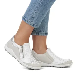 Remonte Slipper Wechselfußbett weiß silber S14 R1428-80
