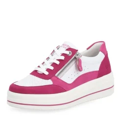 Remonte Sneaker Leder Reißverschluss pink fuchsia S14 D1C00-81