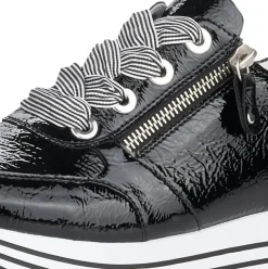 Remonte Sneaker Leder Reißverschluss schwarz softfoam D1302-02