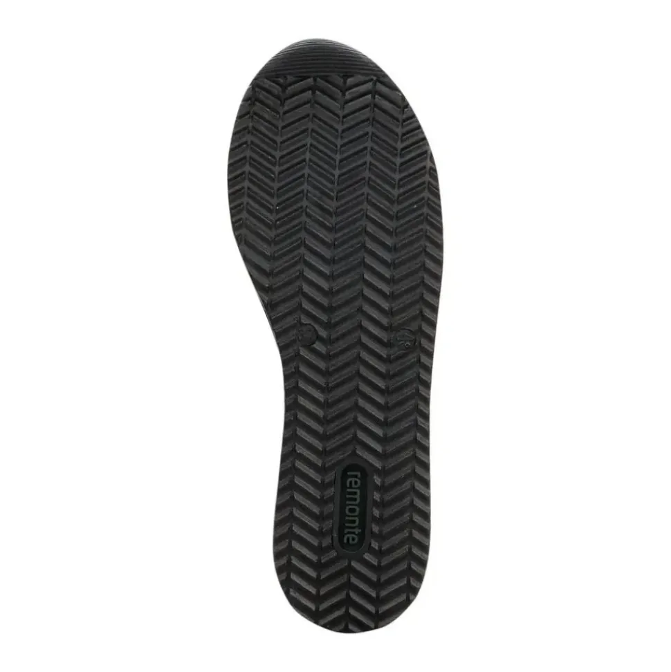 Remonte Sneaker Leder Reißverschluss schwarz softfoam D1302-02