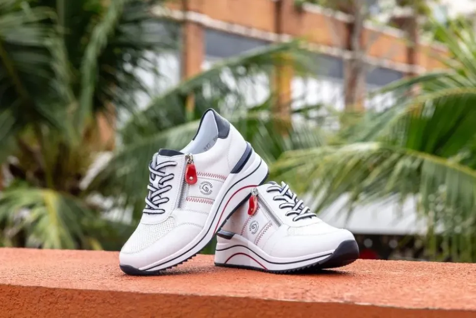 Remonte Sneaker Leder Wechselfußbett weiß S14 D0T04-81