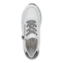 Remonte Sneaker Schnürer Leder Reißverschluss weiss kombi softfoam D1312-80