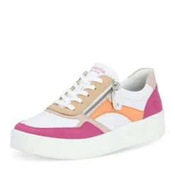 Remonte Sneaker Wechselfußbett weiß pink orange S14 D0J01-84
