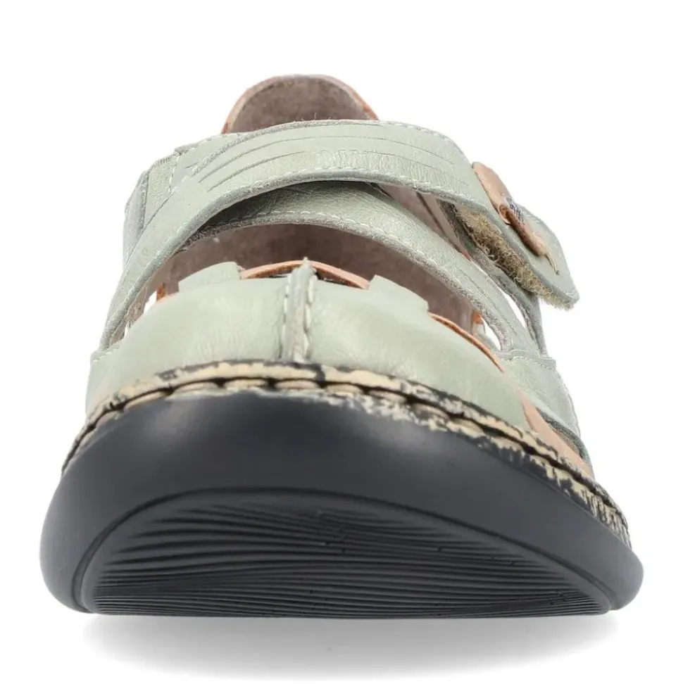 Rieker Antistress Damen Ballerina Klettverschluss Riemchen grün S13 46368-52