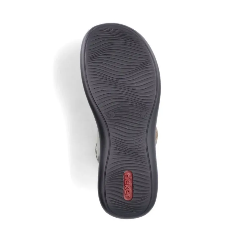 Rieker Antistress Damen Ballerina Klettverschluss Riemchen grün S13 46368-52