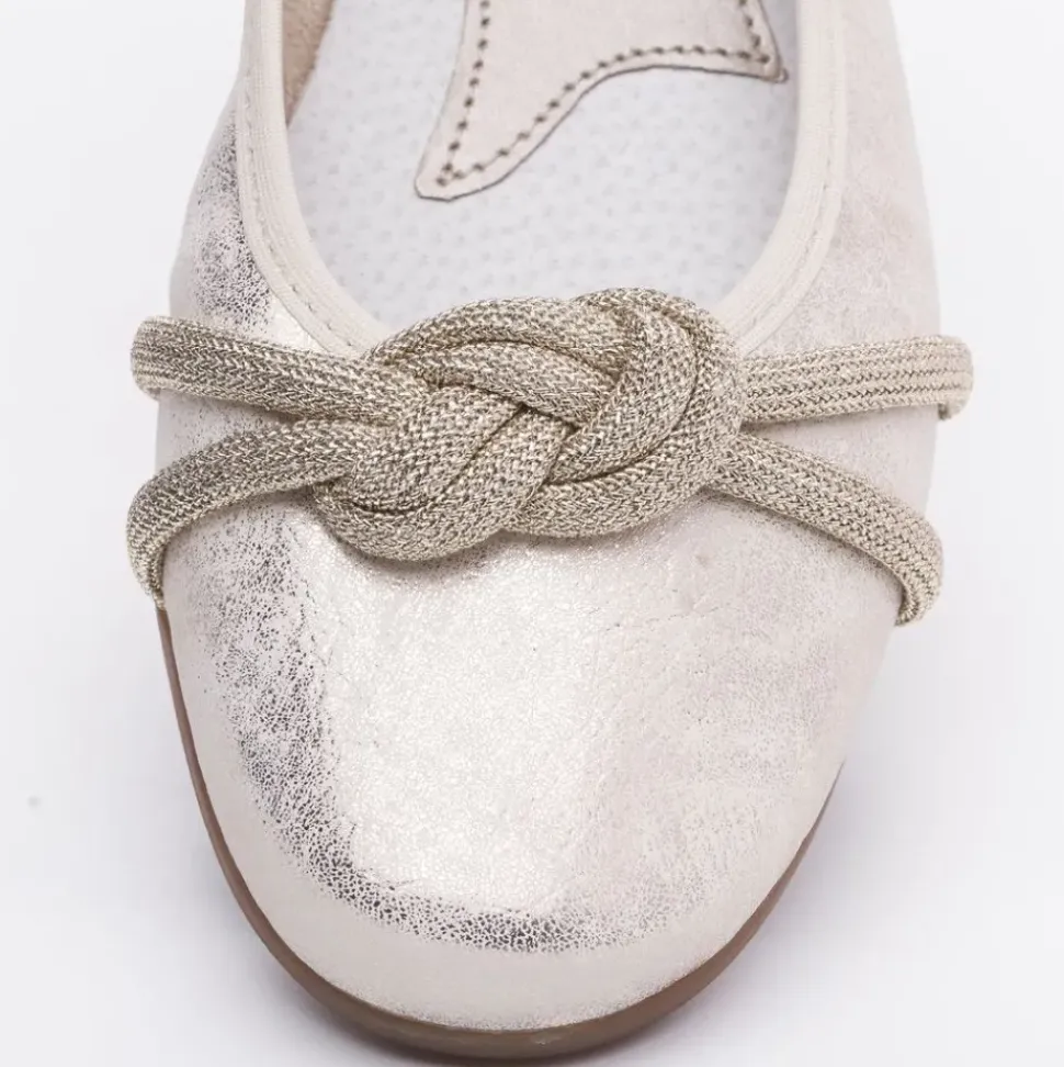 Rieker Antistress Damen Ballerina Knoten- Detail gold S13 L9368-60