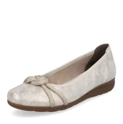Rieker Antistress Damen Ballerina Knoten- Detail gold S13 L9368-60