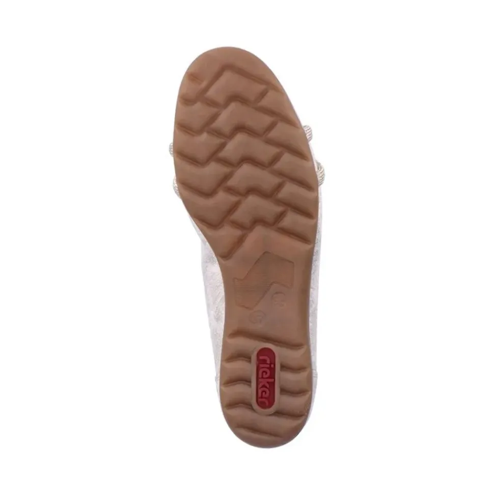 Rieker Antistress Damen Ballerina Knoten- Detail gold S13 L9368-60