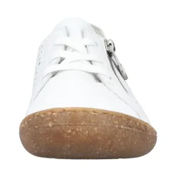 Rieker Antistress Damen Halbschuh Schnürschuh Lochmuster Leder weiß S12  54515-80