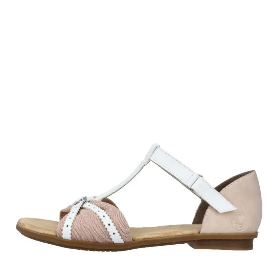Rieker Antistress Damen Riemchensandalette Fersenkappe rosa S12 64250-92