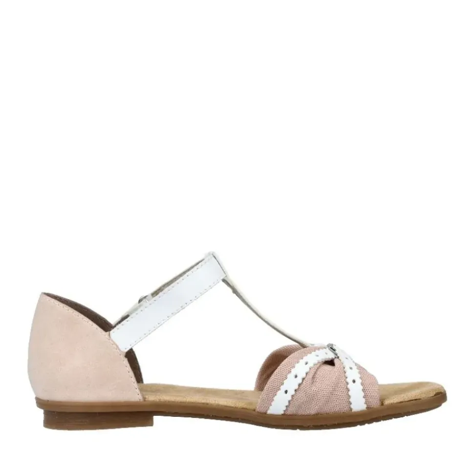 Rieker Antistress Damen Riemchensandalette Fersenkappe rosa S12 64250-92