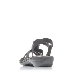 Rieker Antistress Damen Sandale Riemchensandale Gummizug schwarz S13 60806-00