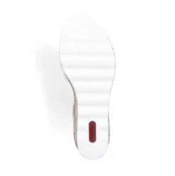 Rieker Antistress Damen Sandalette Keilabsatz Zierschnalle weiß S13 67191-80