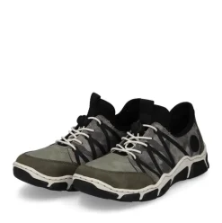 Rieker Antistress Damen Schlupfschuh Slipper sportlich Schnellschnürung grün S13 L0657-54
