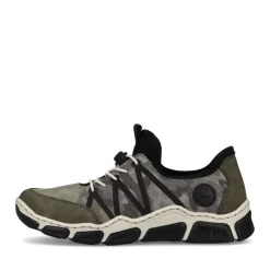 Rieker Antistress Damen Schlupfschuh Slipper sportlich Schnellschnürung grün S13 L0657-54