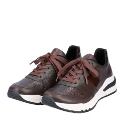 Rieker Antistress Damen Schnürhalbschuh Sneaker Keilsohle Wechselfußbett braun S22 M6602-25