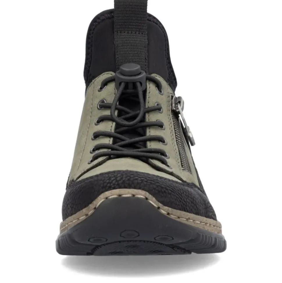 Rieker Antistress Damen Slipper High Schnellschnürung grün S24 N32G3-54