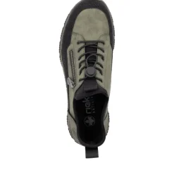 Rieker Antistress Damen Slipper High Schnellschnürung grün S24 N32G3-54