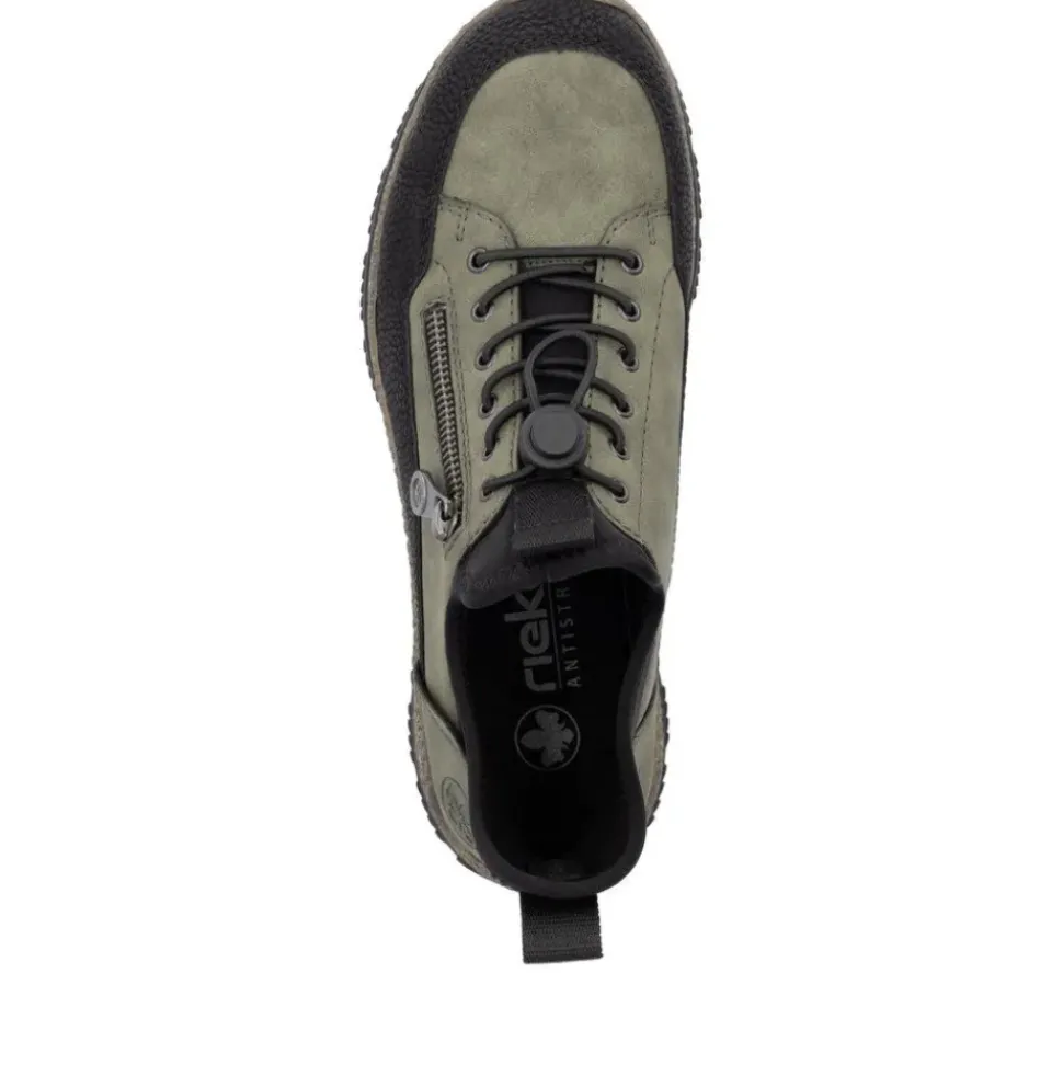 Rieker Antistress Damen Slipper High Schnellschnürung grün S24 N32G3-54