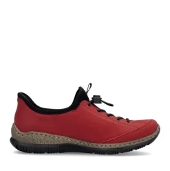 Rieker Antistress Damen Slipper Schnellschnürung rot S24 N3267-33