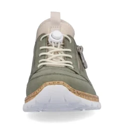Rieker Antistress Damen Slipper Memosoft Decksohle Schnellschnürung grün S13 N42G0-52