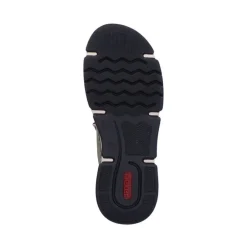 Rieker Antistress Damen Slipper Sneaker Schlupfschaft Zierreißverschluss Wechselfußbett grün S22 45973-54