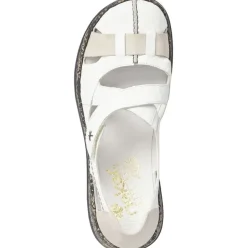 Rieker Antistress Damen Slipper Riemchenschuh Sandale Leder Klettverschluss weiß S12 46367-80