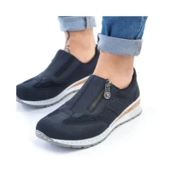 Rieker Antistress Damen Slipper Keilabsatz blau S13 54474-14