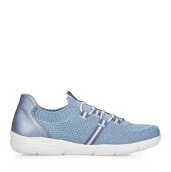 Rieker Antistress Damen Slipper Schlupfschuh sportlich Wechselfußbett blau S13 L7462-12