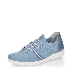 Rieker Antistress Damen Slipper Schlupfschuh sportlich Wechselfußbett blau S13 L7462-12