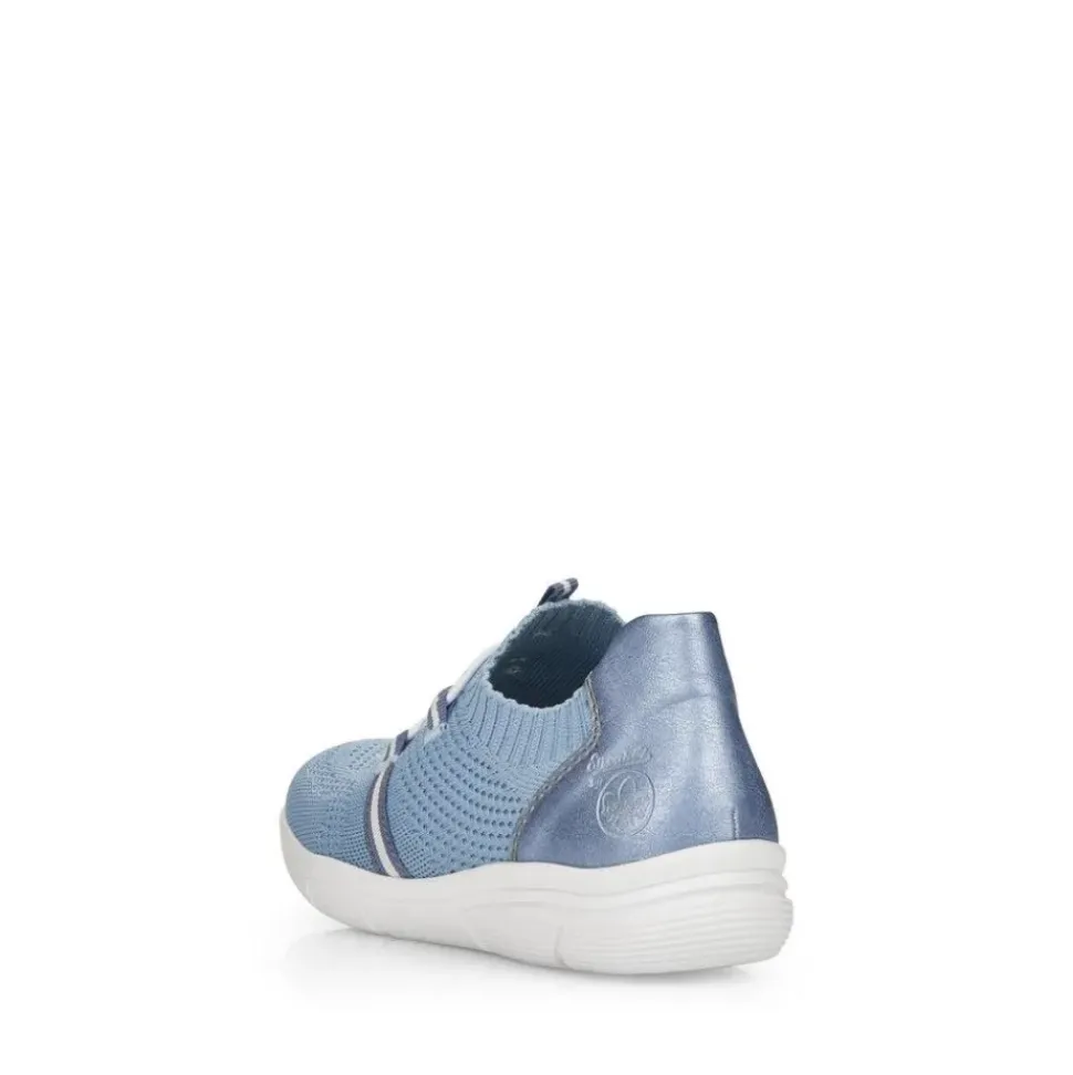 Rieker Antistress Damen Slipper Schlupfschuh sportlich Wechselfußbett blau S13 L7462-12