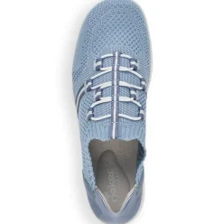 Rieker Antistress Damen Slipper Schlupfschuh sportlich Wechselfußbett blau S13 L7462-12