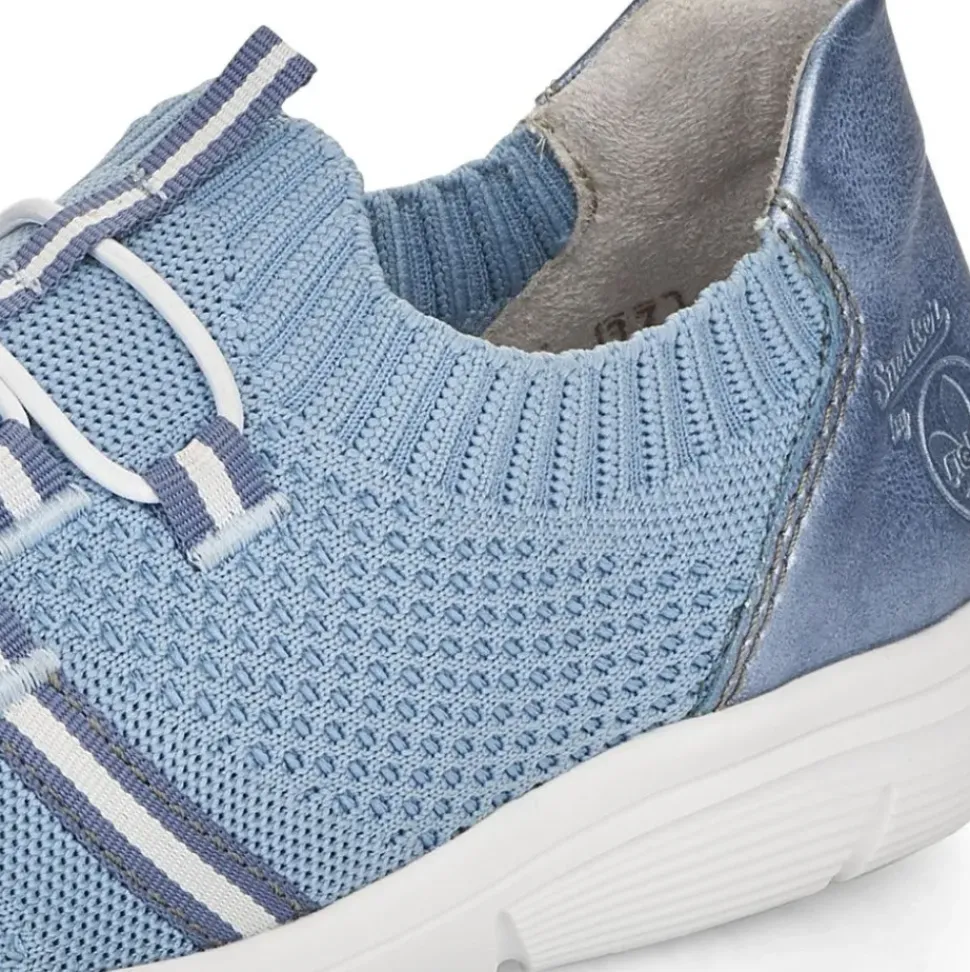 Rieker Antistress Damen Slipper Schlupfschuh sportlich Wechselfußbett blau S13 L7462-12
