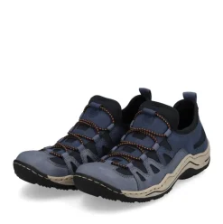 Rieker Antistress Damen Slipper sportlich herausnehmbarer Decksohle blau S13 L0546-14