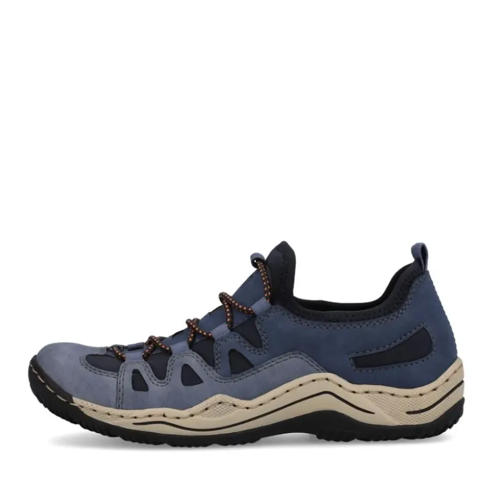 Rieker Antistress Damen Slipper sportlich herausnehmbarer Decksohle blau S13 L0546-14