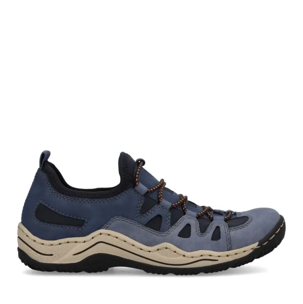 Rieker Antistress Damen Slipper sportlich herausnehmbarer Decksohle blau S13 L0546-14