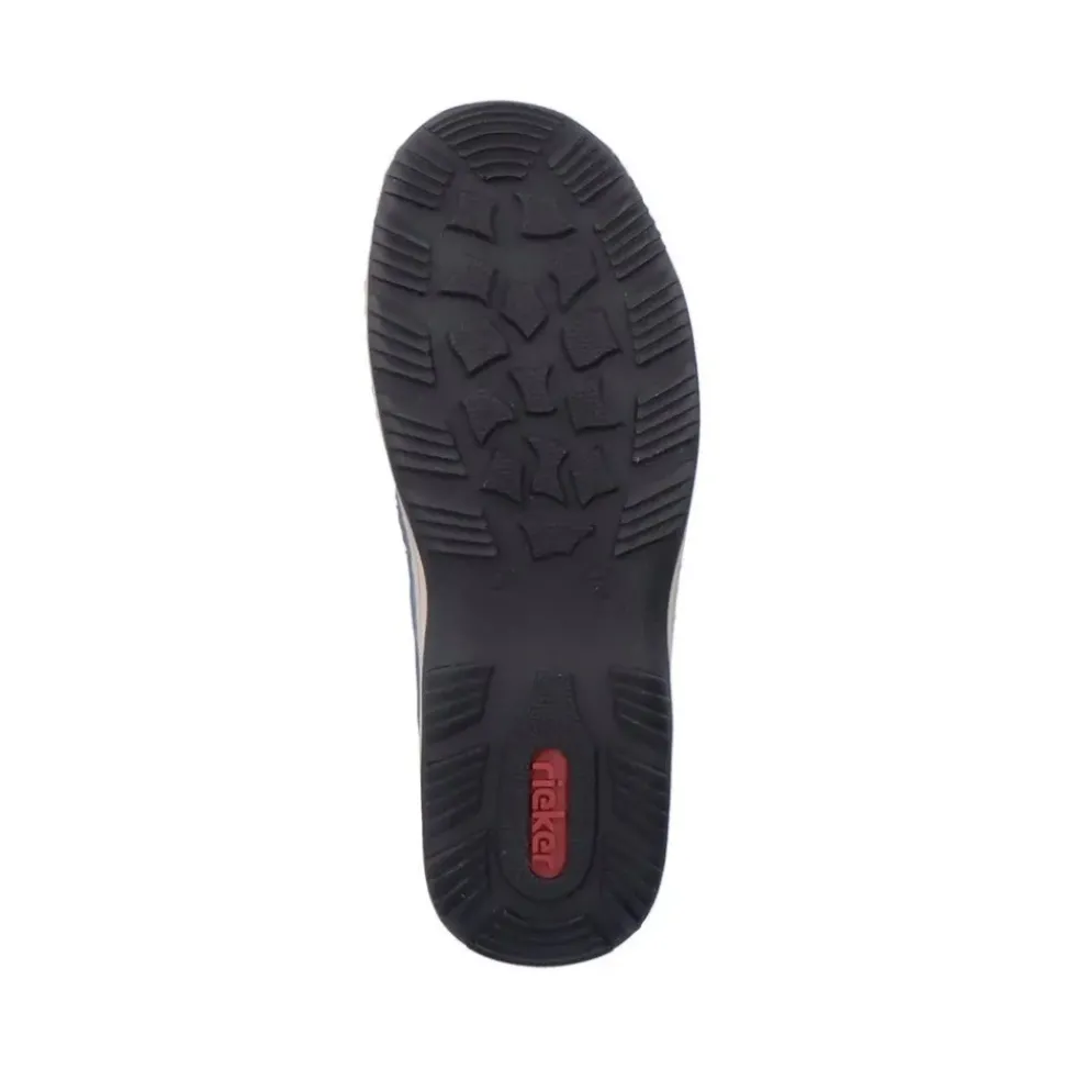 Rieker Antistress Damen Slipper sportlich herausnehmbarer Decksohle blau S13 L0546-14