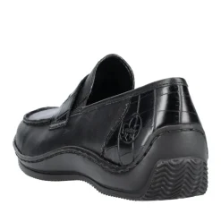 Rieker Antistress Damen Slipper Schlupfschuh Leder schwarz S22  L1752-00
