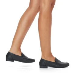 Rieker Antistress Damen Slipper Loafer elegant Leder schwarz S13 51954-01