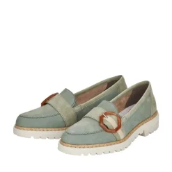 Rieker Antistress Damen Slipper Loafer grün S12 54864-52