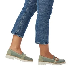 Rieker Antistress Damen Slipper Loafer grün S12 54864-52