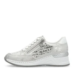 Rieker Antistress Damen Sneaker Keilabsatz Wechselfußbett grau S14 N4316-90