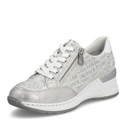 Rieker Antistress Damen Sneaker Keilabsatz Wechselfußbett grau S14 N4316-90
