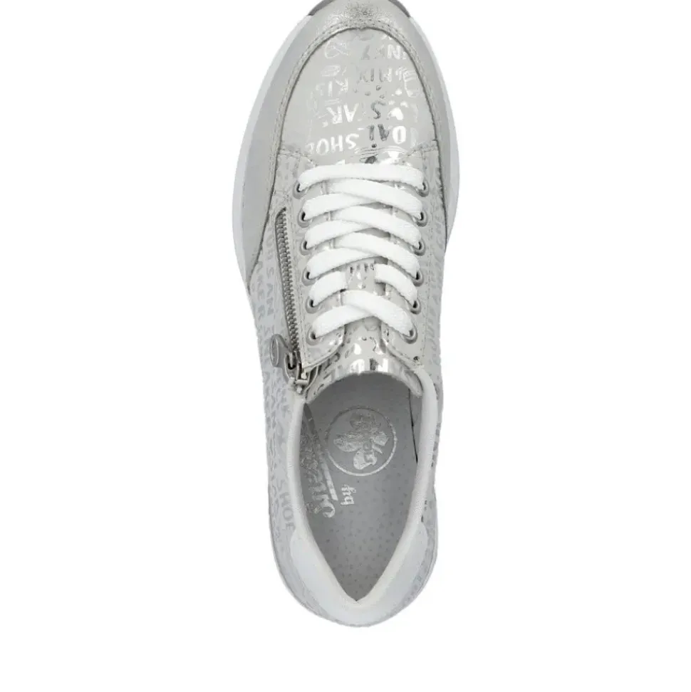 Rieker Antistress Damen Sneaker Keilabsatz Wechselfußbett grau S14 N4316-90
